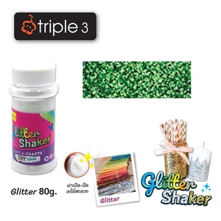 Triple3 กากเพชรหลากสี Glitter Shaker 80G 250g