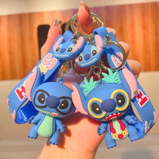 พวงกุญแจ จี้ตุ๊กตาอีพ็อกซี่ PVC รูปการ์ตูน Stitch น่ารัก สําหรับเป็นของขวัญ