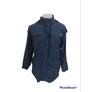 เสื้อแจ็คเก็ตโค้ดผ้าร่มมีฮู้ดแบรนด์ L.L.Bean Size L(Womens) มือ2