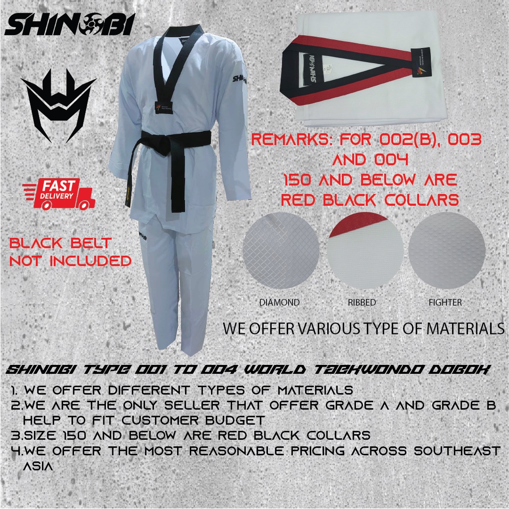 SHINOBI WORLD TAEKWONDO UNIFORM