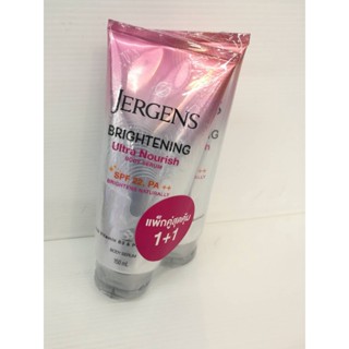 (แพ็คคู่สุดคุ้ม)JERGENS ไบร์ทเทนนิ่ง อัลตร้า นูริช บอดี้ เซร SPF22 PA++(150ml.)