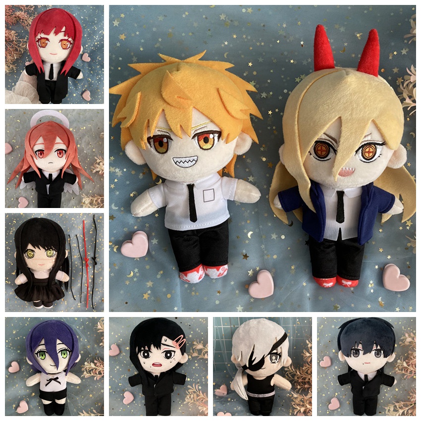 Chainsaw Man Plush Doll ตุ๊กตายัดนุ่น อนิเมะ Makima Hayakawa Aki Power ขนาด 20 ซม. ของเล่นสําหรับเด็