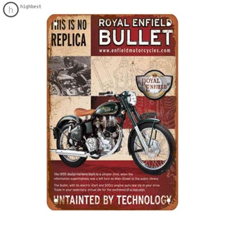 Royal Enfield แผ่นป้ายสัญลักษณ์โลหะ สไตล์วินเทจ สําหรับบาร์ ผับ โรงรถ