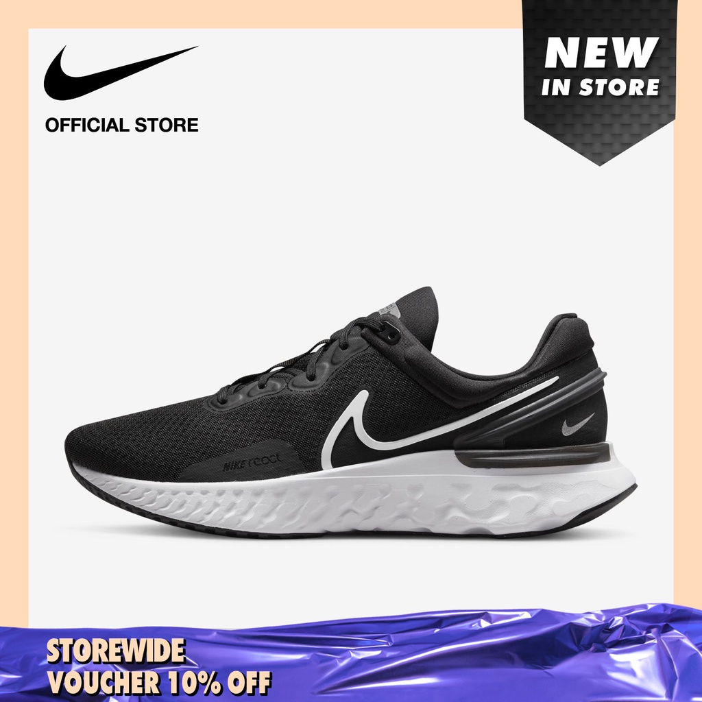 Nike Men's React Miler 3 Road Running Shoes Black Shopee Thailand
