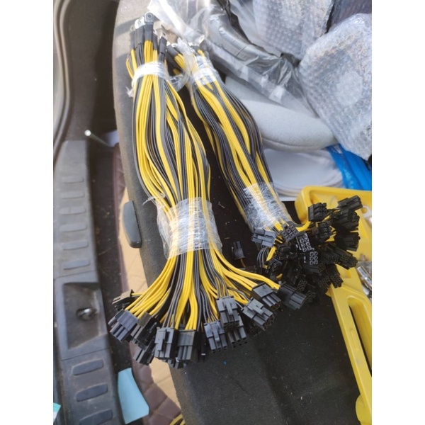 สายเพาเวอร์ apw psu รุ่นใหม่ ดำ-เหลือง สวยทน ใส่APW เครื่องขุด BITCOIN S9 L3+ สาย apw