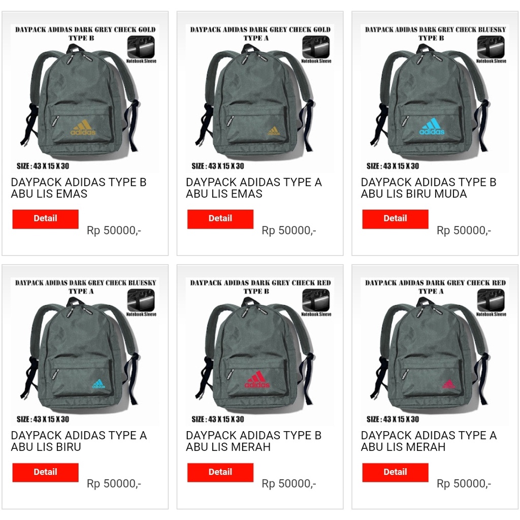 Adidas DAYPACK Bag - กระเป๋าเป้สะพายหลัง - กระเป๋านักเรียน - Play Bag - Hang Out Bag - กระเป๋าแขวน
