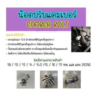 น๊อตปรับแคมเบอร์ เกรด12.9 น๊อต น๊อตปรับมุม Camber bolt มีหลายขนาด ปรับมุม camber (ราคา/ชิ้น)