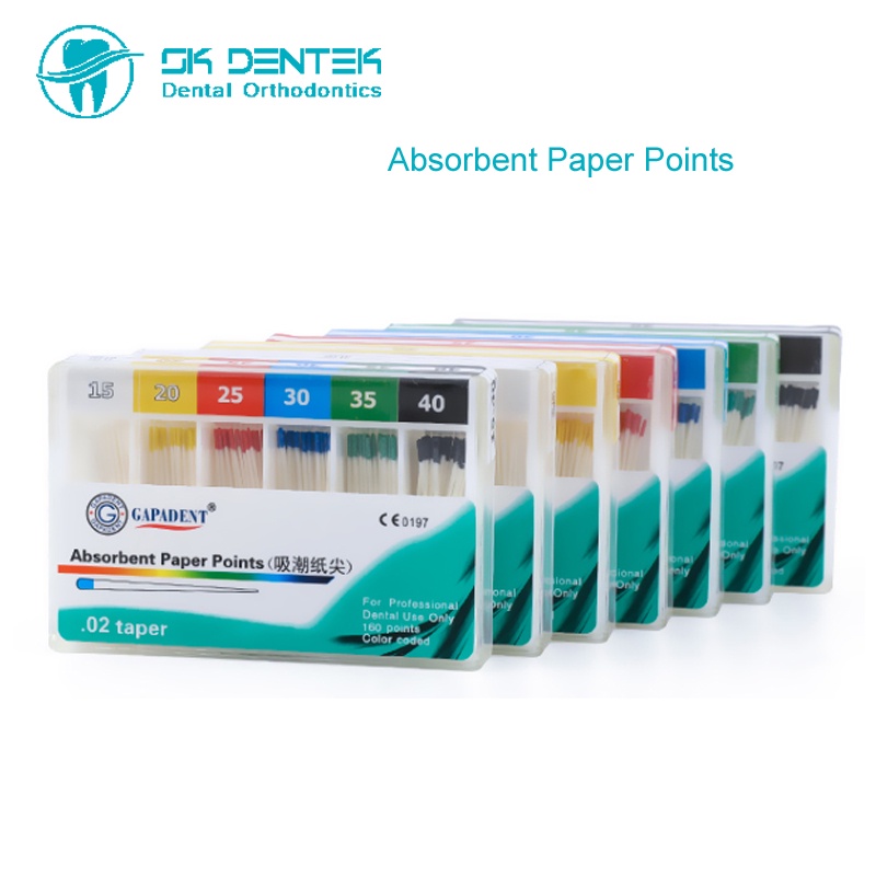 200pcs/box Dental Absorbent Paper Point Dentist Root Canal Cotton Fiber Tips Dentistry Sterile Clean