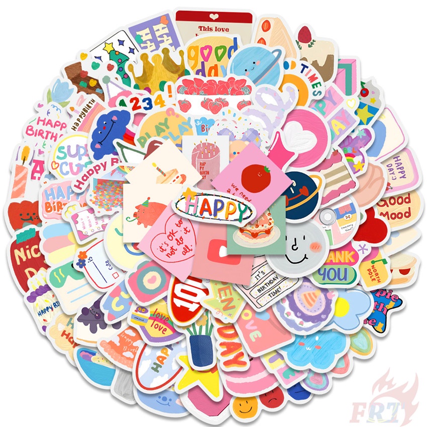 90 ชิ้น / ชุด ศิลปะพาสเทลเดนมาร์ก สติกเกอร์ ขนาดเล็ก ลายตลก Slang Series 02 สติกเกอร์ Doodle แฟชั่น กันน้ํา DIY