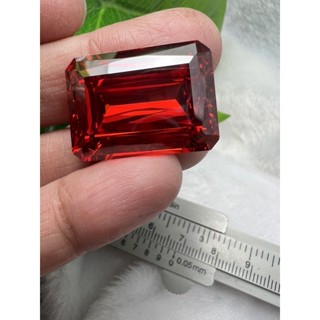 Synthetic CZ Cubic Zirconia Orange Octagon 25x18- 70cts