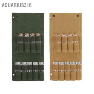 BAquarius316 กระเป๋าผ้าแคนวาส 9 หลุม น้ําหนักเบา ใส่สบาย สําหรับใส่เครื่องเทศ กลางแจ้ง