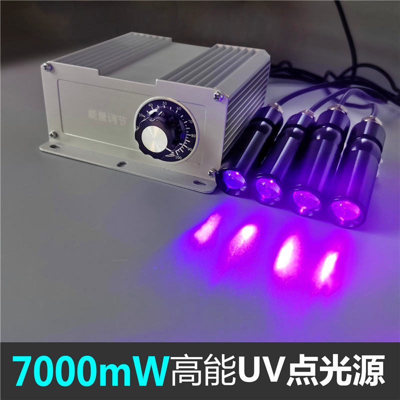 395nm 365nm 7000mW/cm2 กาว UV Curing โคมไฟ LED โคมไฟอัลตราไวโอเลต UV แหล่งแสง High-Strength Fast Cur