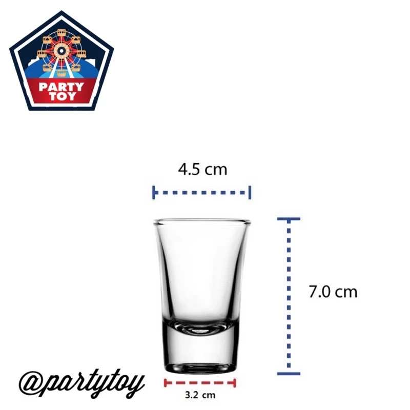 พร้อมส่งจากไทย แก้วช็อต แก้วเป๊ก 12 ใบ Bell shot Glass 1.2ออนส์ 35ml
