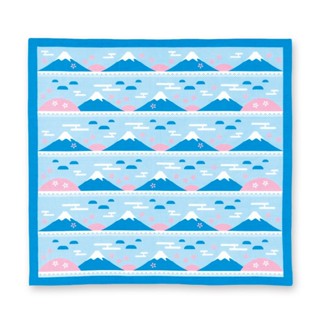[06562] Size 70x70 - Furoshiki ผ้าห่อ ผ้าญี่ปุ่น : ลายซากุระฟูจิ (桜富士, Sakurafuji)