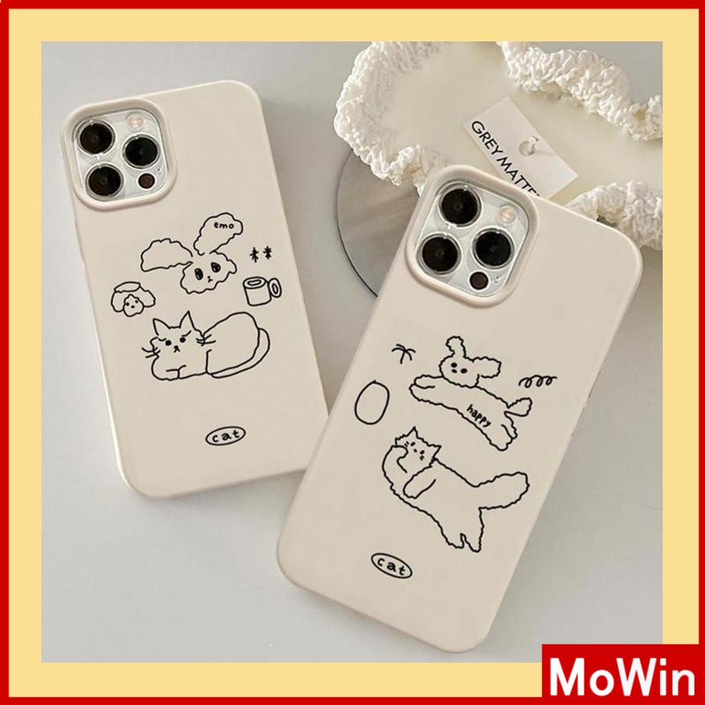 Mowin - เข้ากันได้สำหรับ 15 เคสไอโฟน11 สำหรับ 14 Pro Max เคส iPhone สีกากีสีเทาเคส TPU อ่อนกันกระแทกป้องกันกล้องการ์ตูนน่ารักเข้ากันได้สำหรับ iPhone 13 Pro max 12 Pro Max 11 Pro max xr xs max 7Plus 7 8