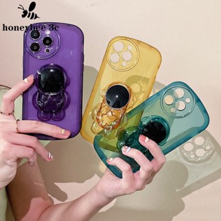 เคสมือถือ Airbag TPU ป้องกันรอย สำหรับ Huawei Y9 2019 Y7p 2020 Y6p Nova 5T 7i 6 SE 5G 5 Pro เคสกันกระแทก ขอบนิ่ม-หลังใส ลายนักบินอวกาศ เคสตั้งได พร้อมแหวนขาตั้ง