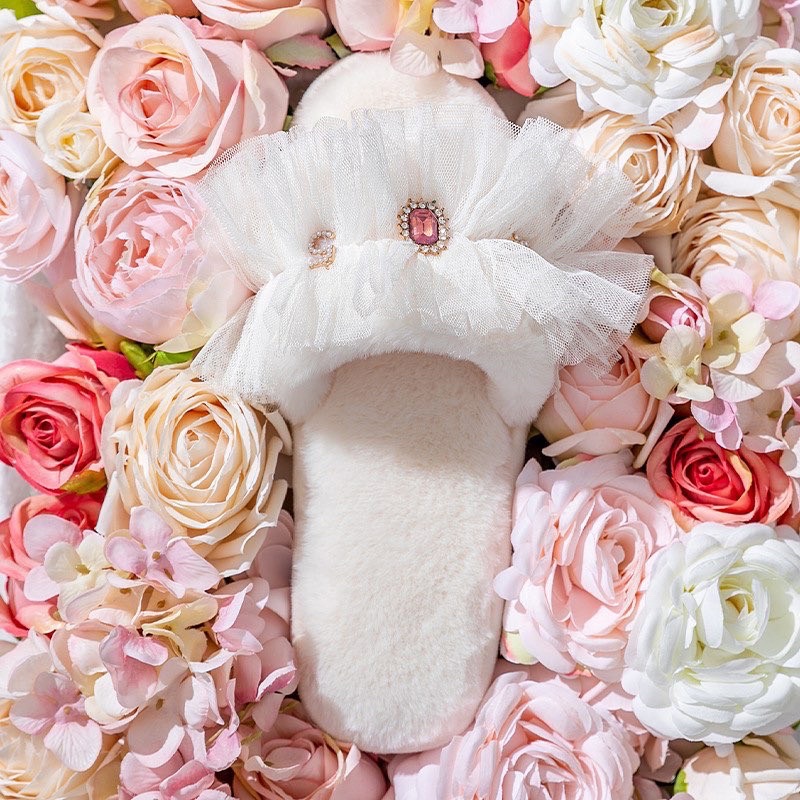 พร้อมส่ง🩷รองเท้าใส่ในบ้าน รองเท้า #slipper น่ารักฟีลเจ้าหญิง มี 3 สี  ✅เบอร์ 36-41