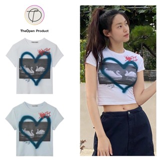 เสื้อยืด เสื้อยืดแฟชั่น เสื้อ TheOpen Product Love Baby T-shirt สีขาว FS0011 ไซส์ S-XL