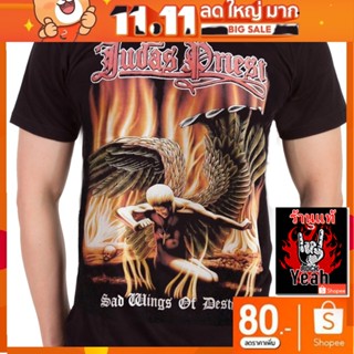 เสื้อวง JUDAS PRIEST เสื้อผ้าแฟชั่น Rock เสื้อวินเทจ จูดาสพรีสต์ RCM717