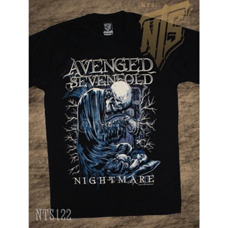 NTS 122 Nightmare A7X Avenged Sven Fold ROCK เสื้อยืด เสื้อวง เสื้อดำ สกรีนลาย ผ้าหนา NTS T SHIRT S M L XL XXL