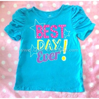 TSG-422 เสื้อยืดเด็กผู้หญิง สีฟ้า Size-120 (5-6Y)