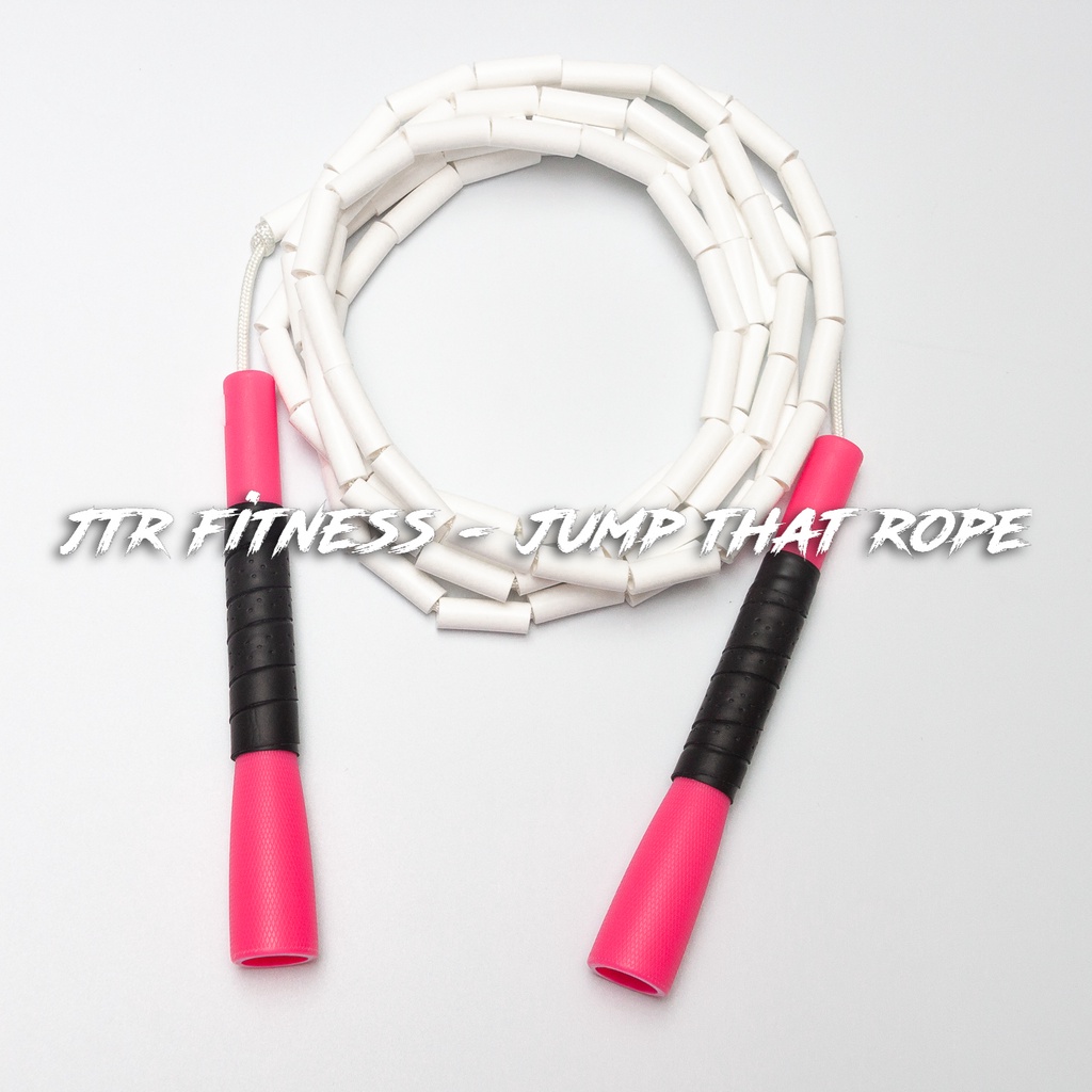 Mozzarella HEAVY Beaded Rope เชือกกระโดดลูกปัดหนัก ด้าม Handmade 17.5cm ...