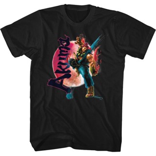 Akuma Street Fighter T-Shirt เสื้อยืดเปล่า เสื้อยืดสีพื้น เสื้อวินเทจชาย เสื้อยืดสไตล์เกาหลี