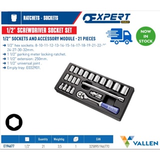 EXPERT by Stanley E194677 - 21pc 1/2" Square Drive Metric 6pt Socket Module