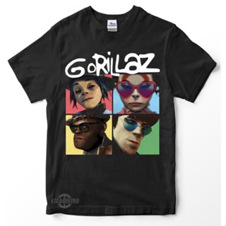 Gorillaz Humanz เสื้อยืดพรีเมี่ยม พิมพ์ลายวงร็อคร็อคร็อคร็อคฮิปฮอป