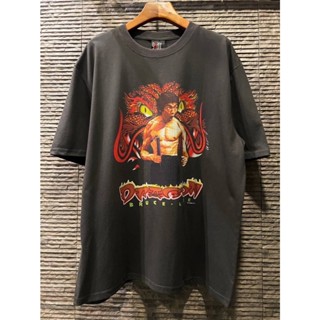 GIANT TEE JAYS DRAGON BRUCE LEE PRINT VINTAGE T-SHIRT เสื้อยืดคอกลมแขนสั้น เสื้อวินเทจ สกรีนตัวหนังสือ มังกรสีแดง บรูซลี