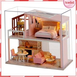 [lswbd] ชุดบ้านตุ๊กตาจิ๋ว สเกล 1/24 พร้อมเฟอร์นิเจอร์ diy