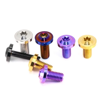TC4 ไทเทเนียม Flying Saucer หัวสกรู Torx สกรูหัวแผ่น M5 ไทเทเนียม 64 สกรูไทเทเนียม โลหะผสมไททาเนียม M5 M6 M8 M10