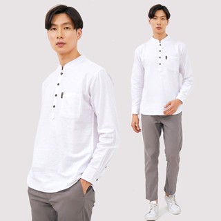 [Import] - เสื้อเชิ้ตแขนยาว Sabian สีขาว สําหรับผู้ชาย
