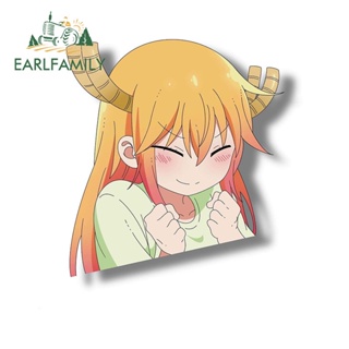 Earlfamily สติกเกอร์ไวนิล ลาย Miss Kobayashis Dragon Maid Graffiti สําหรับติดตกแต่งรถยนต์ แล็ปท็อป 13 ซม. x 11.8 ซม.