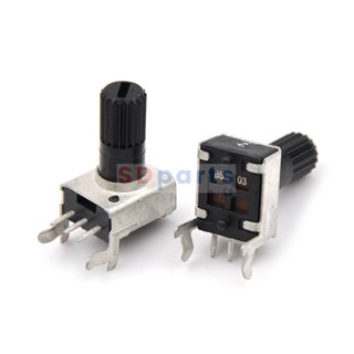 โพเทนชิโอมิเตอร์ Potentiometer วอลลุ่ม VR ปรับค่า RV09 Horizontal 3 ขา B102 ถึง B105 #RV09 แนวนอน 13mm (1 ตัว)