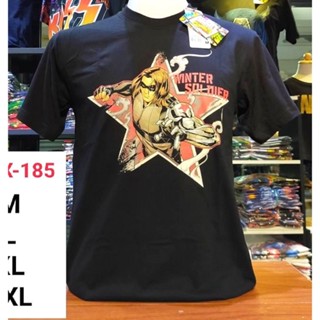 เสื้อMarvel ลิขสิทธิ์แท้ ลาย Bucky Barnes สีดำ (MVX-185)