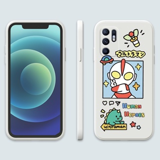 เคสโทรศัพท์มือถือซิลิโคน กันหล่น ลายการ์ตูน Ultraman น่ารัก สําหรับ OPPO Reno 6 6Z 7 7Z Pro Plus 5G Phone Casing  Silicon Fashion Camera Lens Protector Full Cover simple Liquid silicone Cases