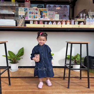 💥พร้อมส่ง💥 Uniqlo ชุดเดรสยีนส์เด็กหญิง ผ้าเดนิม แขนยาวลำลอง …