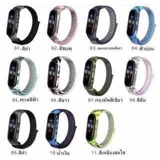 (Fast Shipping) สายนาฬิกาไนล่อน Mi band 6/5/4/3 Camouflage Nylon สายรัดข้อมือแบบสบาย ๆ สำหรับ Mi Watch 5 6