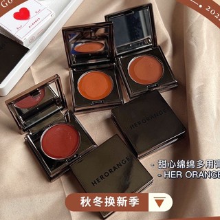 HERORANGE HR262 ลิปกำมะหยี่ ลิปตลับ 3in1 ลิปเนื้อโคลนครีมมี่