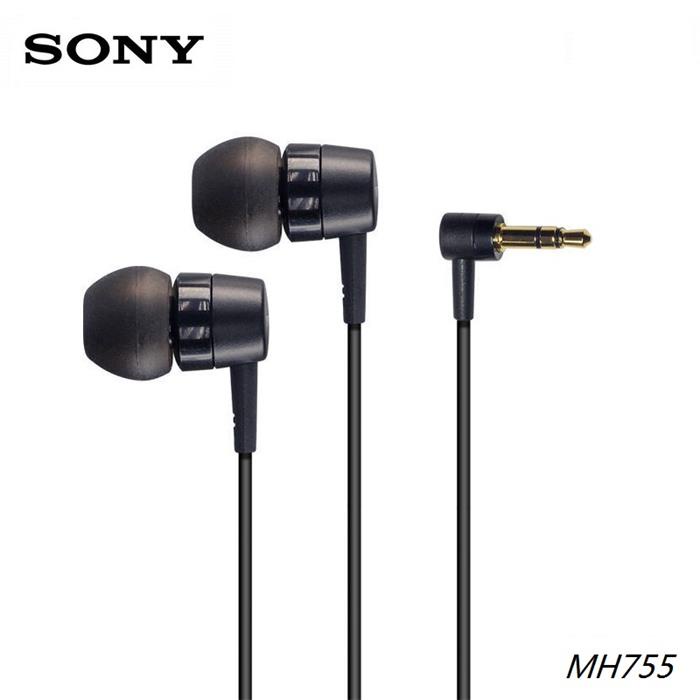 Sony MH755 หูฟังสเตอริโอชุดหูฟังกีฬาหูฟังไฮไฟแฮนด์ฟรีพร้อมไมโครโฟน