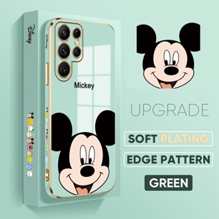 เคสโทรศัพท์มือถือ TPU แบบนิ่ม ป้องกันเลนส์ ป้องกันกระแทก ลาย Mickey Mouse สําหรับ Samsung S10 Plus S22 Plus Ultra