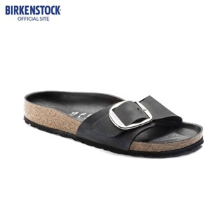 BIRKENSTOCK Madrid Big Buckle FL Black HEX Black รองเท้าแตะ ผู้หญิง สีดำ รุ่น 1006522 (regular)