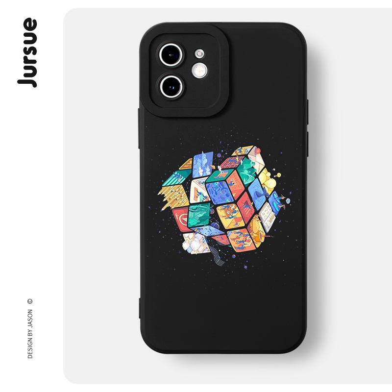 JURSUE เคสไอโฟน เคสซิลิโคนนุ่มกันกระแทกการ์ตูนน่ารักตลก เคสโทรศัพท์ Compatible for iPhone 16 15 14 13 12 11 Pro Max SE 2020 X XR XS 8 7 Plus พลัส XYH904