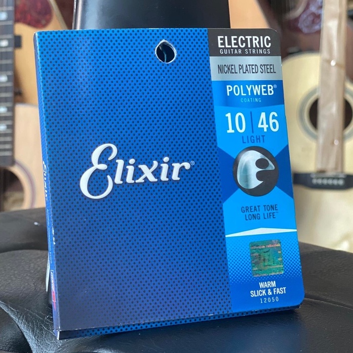 (แท้ 100%)  Elixir สายกีต้าร์ไฟฟ้า เบอร์10 (10-46) Polyweb Coated Nickel Plated Light * สายกีต้าร์ ส