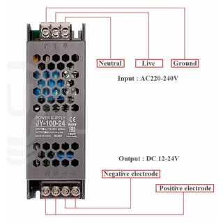 LED แหล่งจ่ายไฟ บางมาก หม้อแปลงไฟเชิงเส้น 220V ถึงDC 12V 24V แถบไฟแบบบางเฉียบสลับแหล่งจ่ายไฟ
