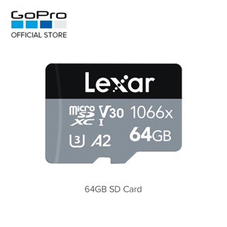 Lexar การ์ดไมโคร 64GB (สําหรับ Hero11 10 9 สีดํา) 1066x SDXC V30 UHS-I A2 U3 MicroSDXC 160 120MB s Class 10 4K