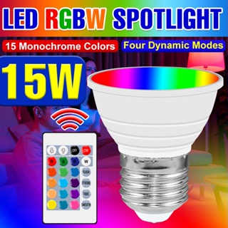 หลอดไฟสปอตไลท์ E27 LED AC 85-265V E14 RGB หรี่แสงได้ สําหรับตกแต่งห้องนอน วันหยุด