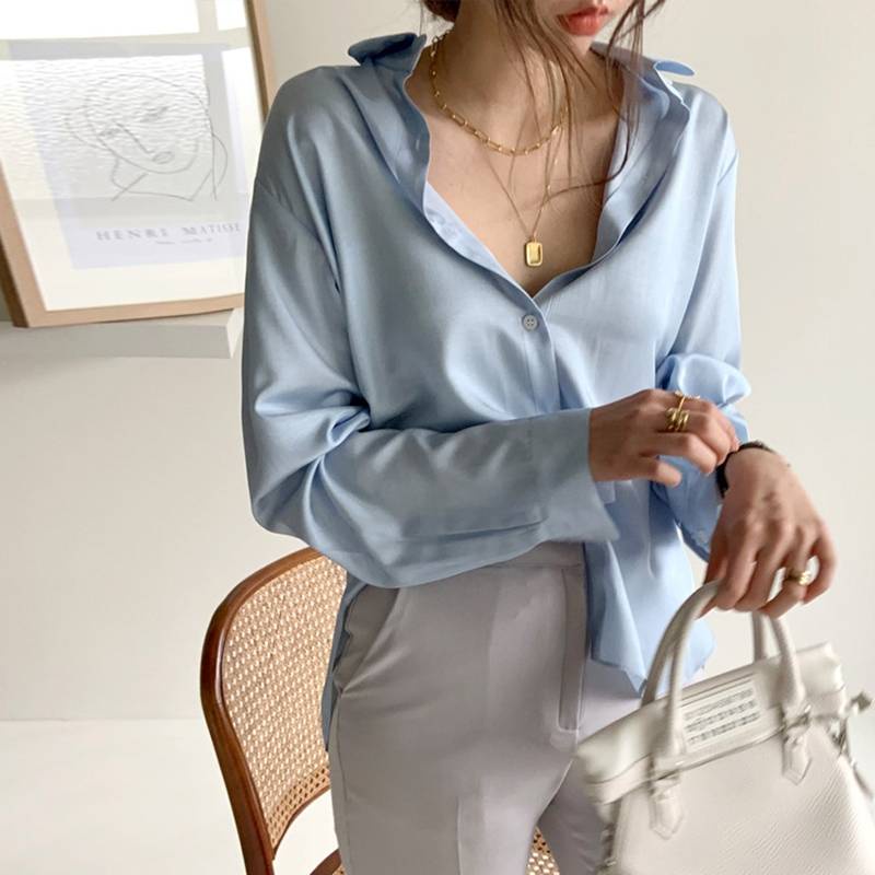 W1🔥เชิ้ตสาวอวบอกใหญ่ 32 - 60 นิ้ว กระดุมหน้า สีสวยไม่บาง ผ้าดีมาก สาวอวบ สาวพลัสไซส์ใส่ได้