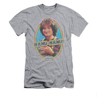 Mork And Mindy - Nanu Nanu T-Shirt เสื้อขาว เสื้อยืดเด็กผช